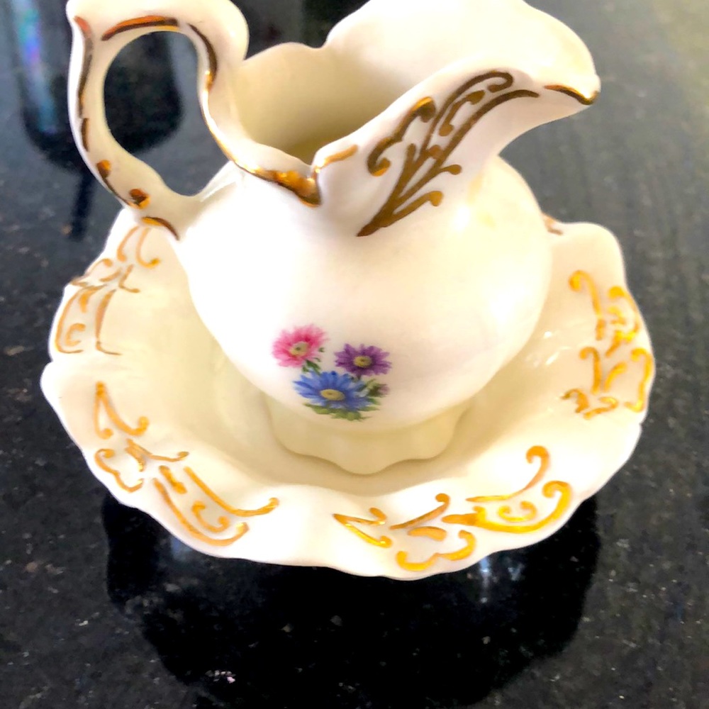 Vintage creamer server and bowl